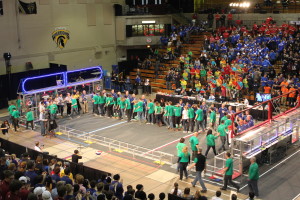 Team Dave accepting our finalist award and medals 